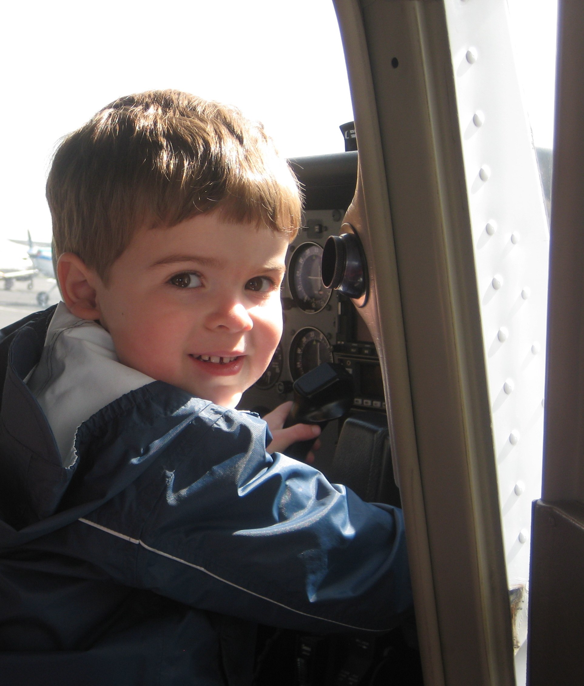 SPL flying an airplane