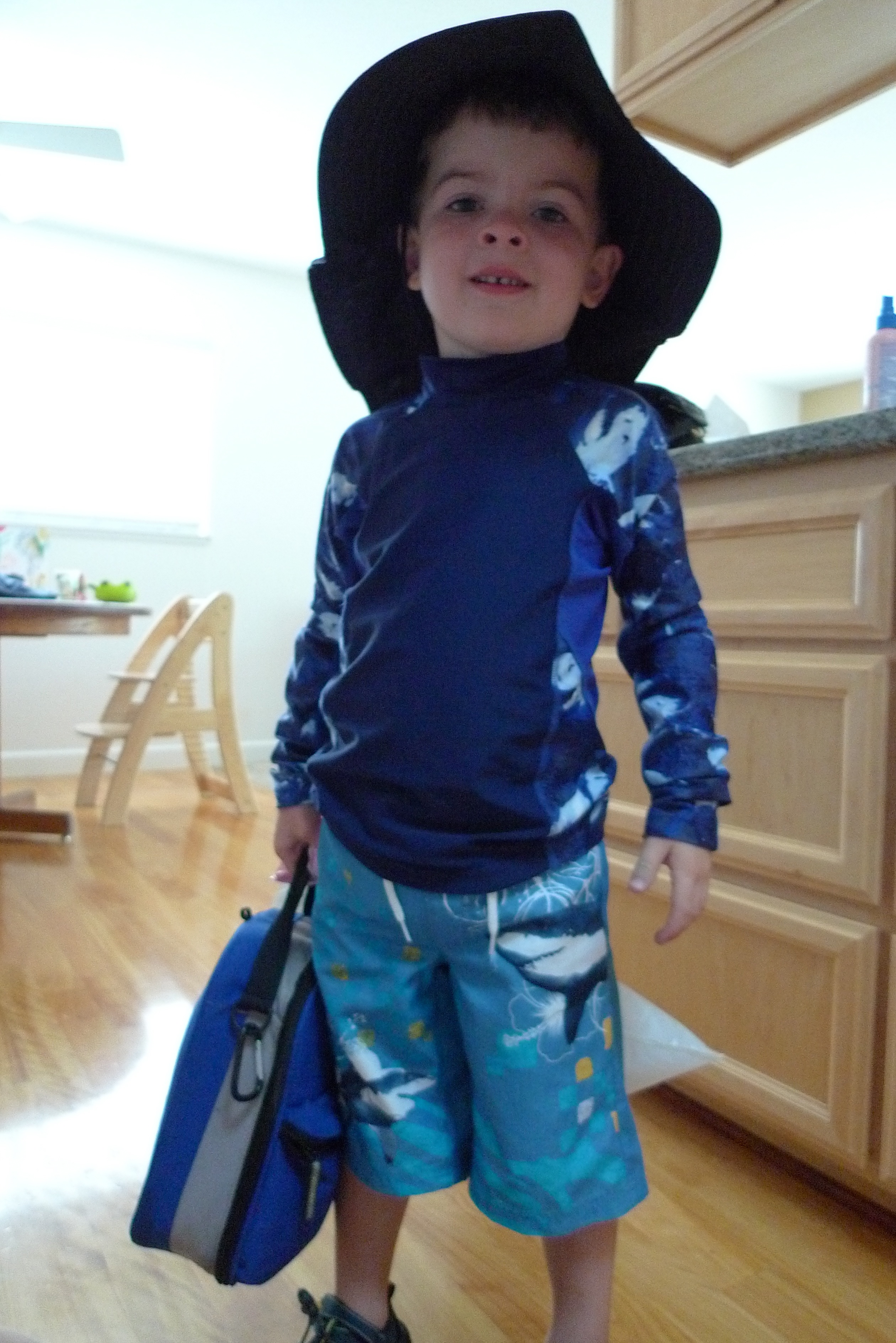 ready for his first day @ summer camp
