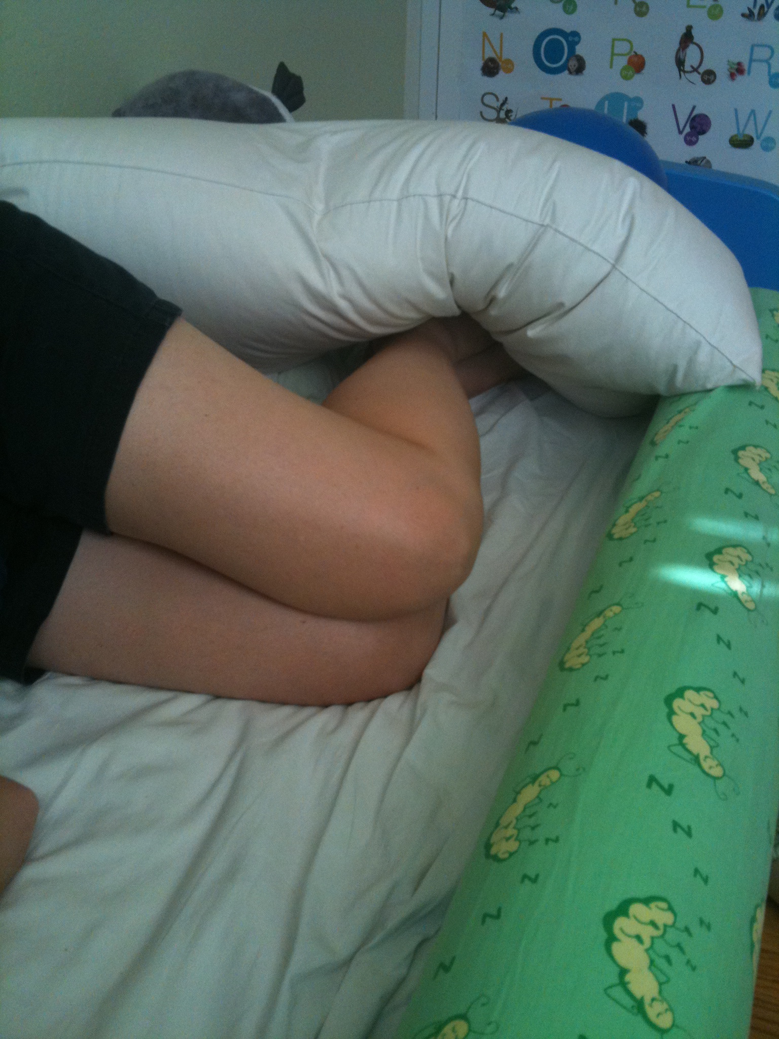 Mom lying down in SPL’s bed