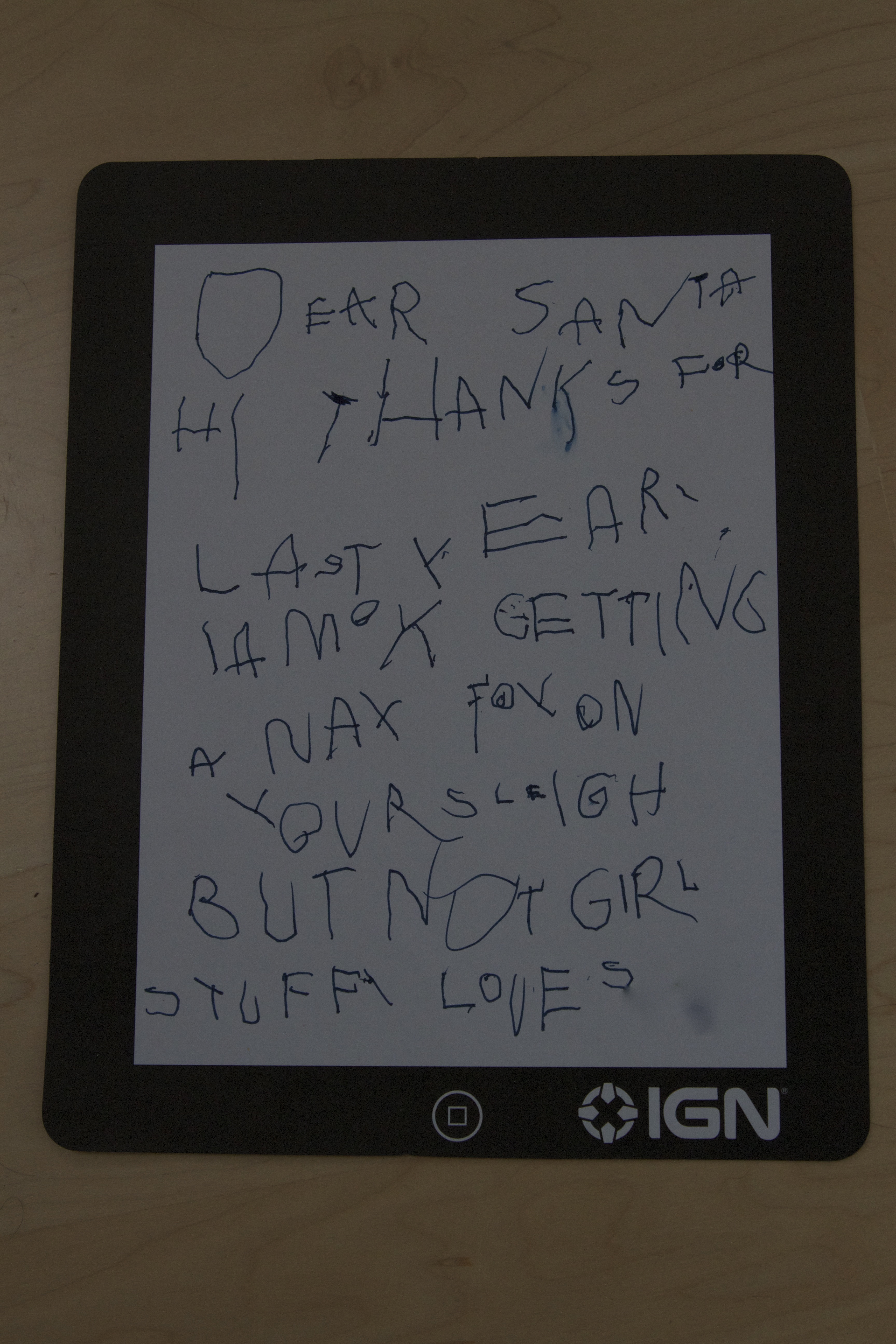 nice letter to Santa