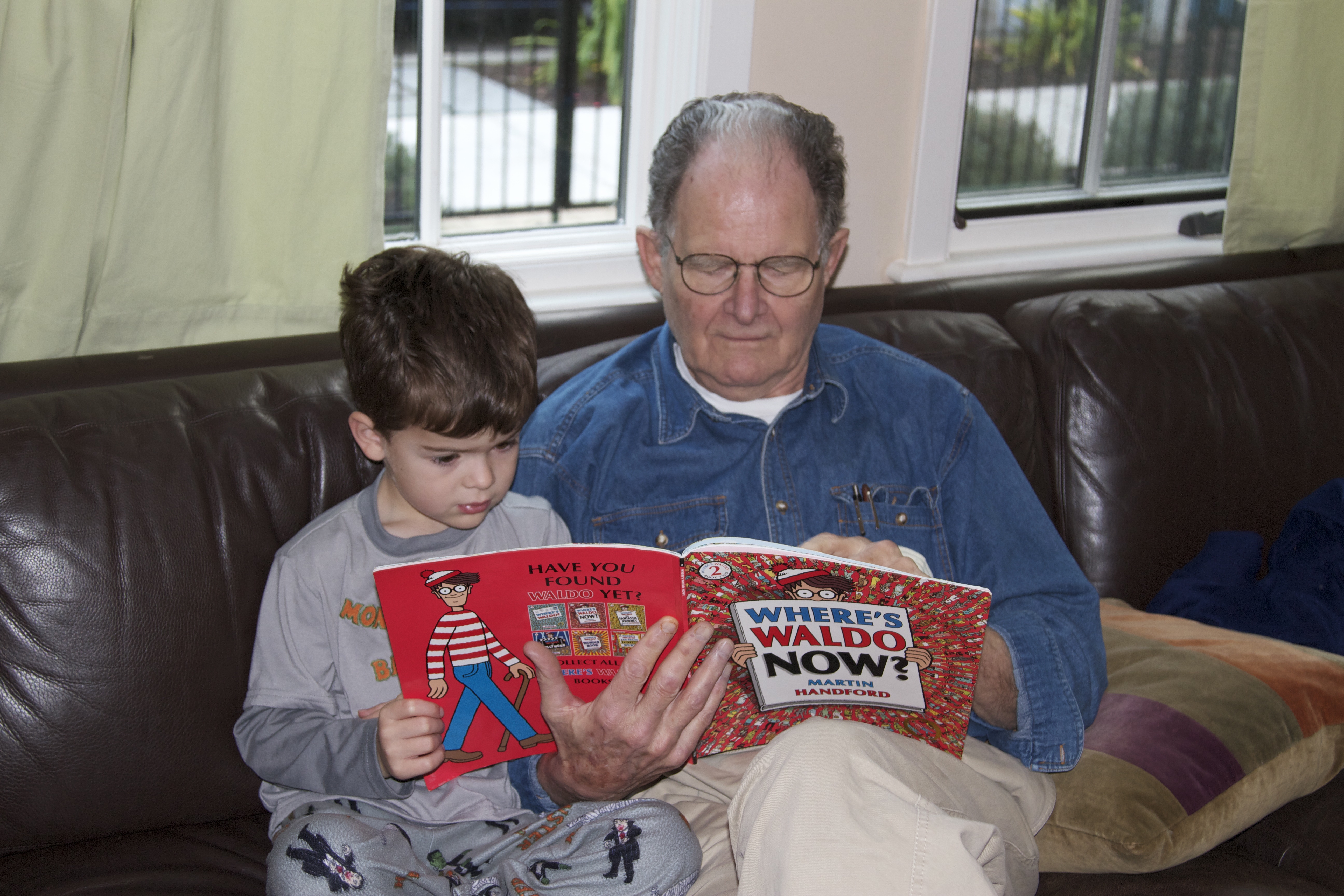 Where's Waldo book with grandpa