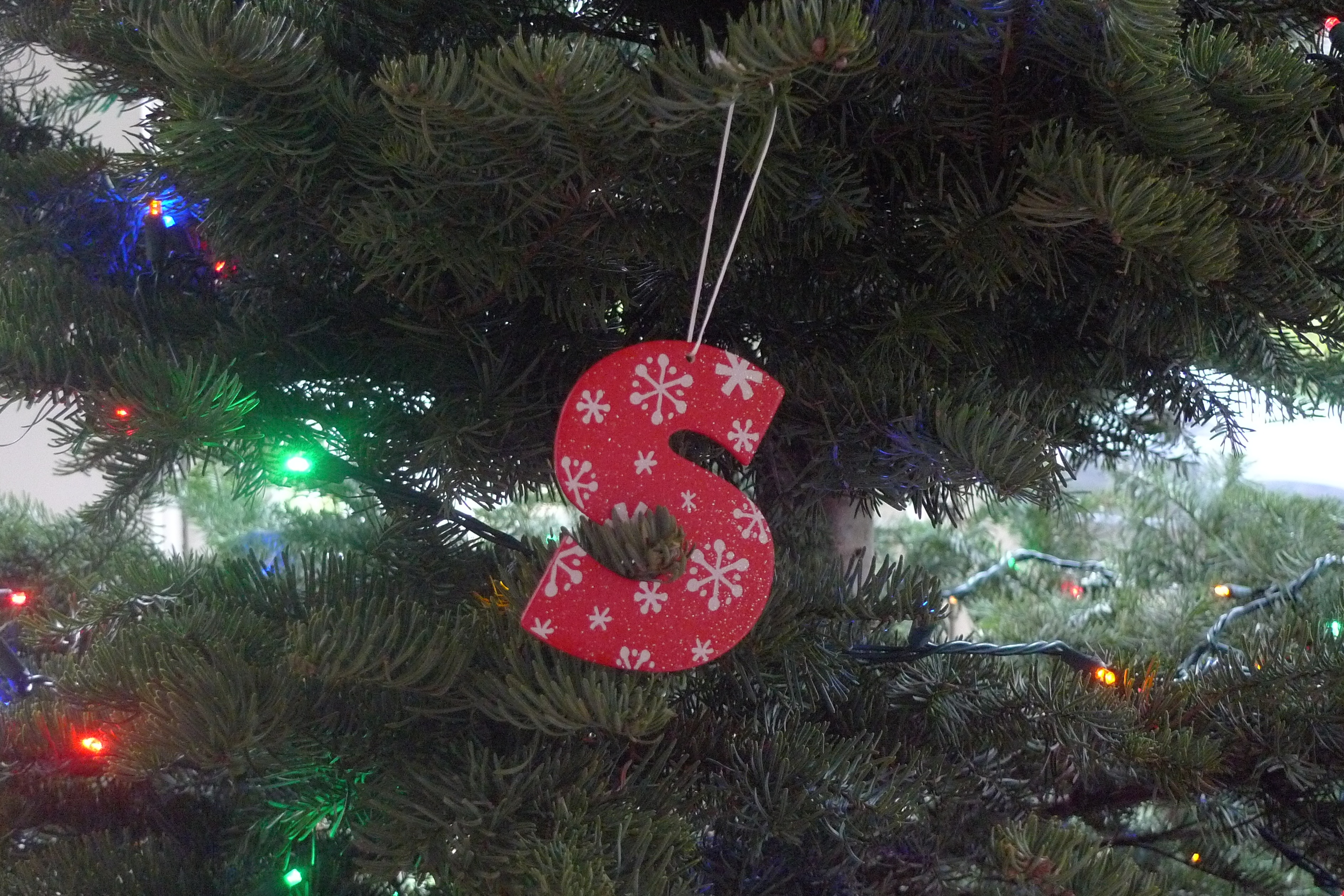first ornament on the tree