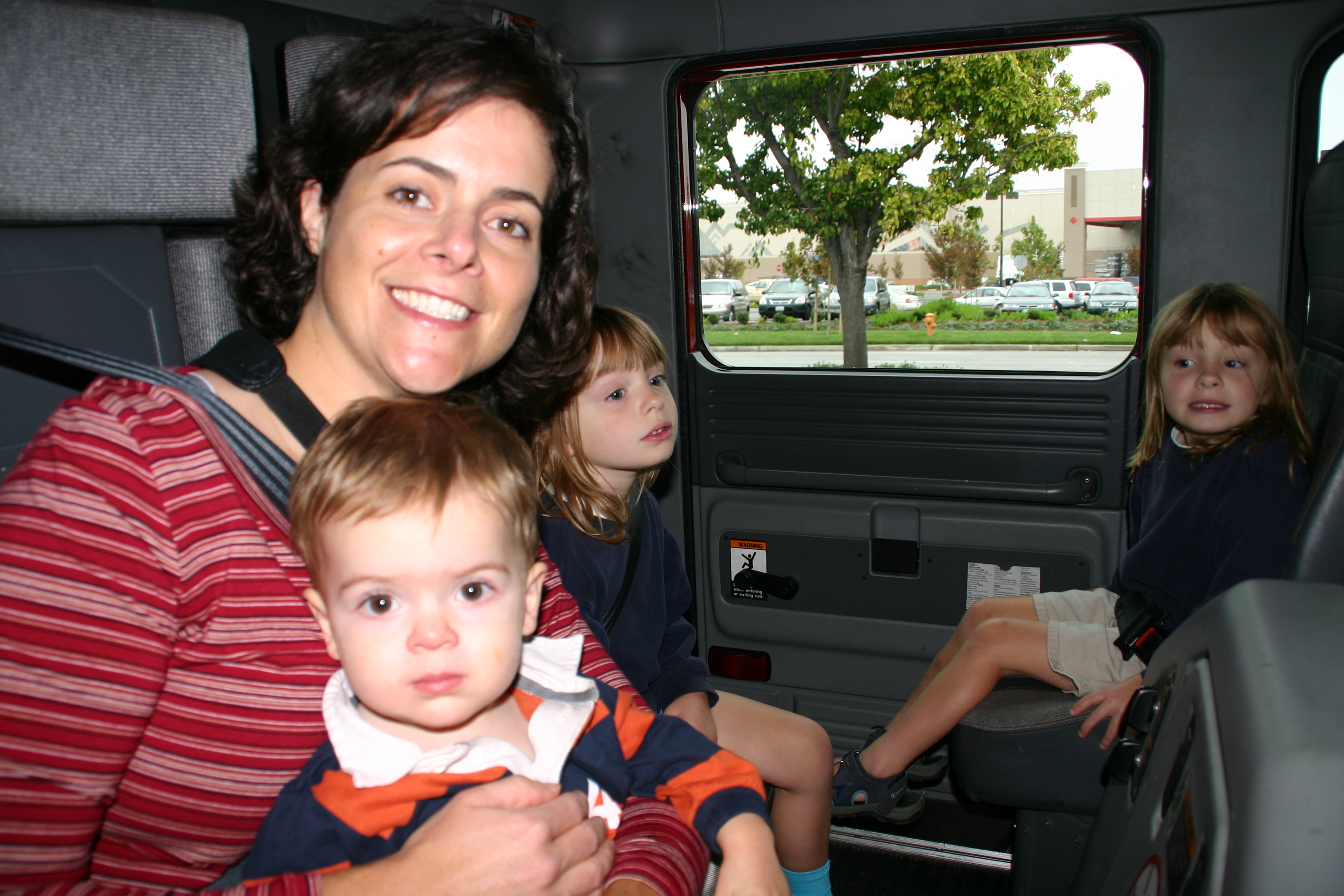 We rode the firetruck