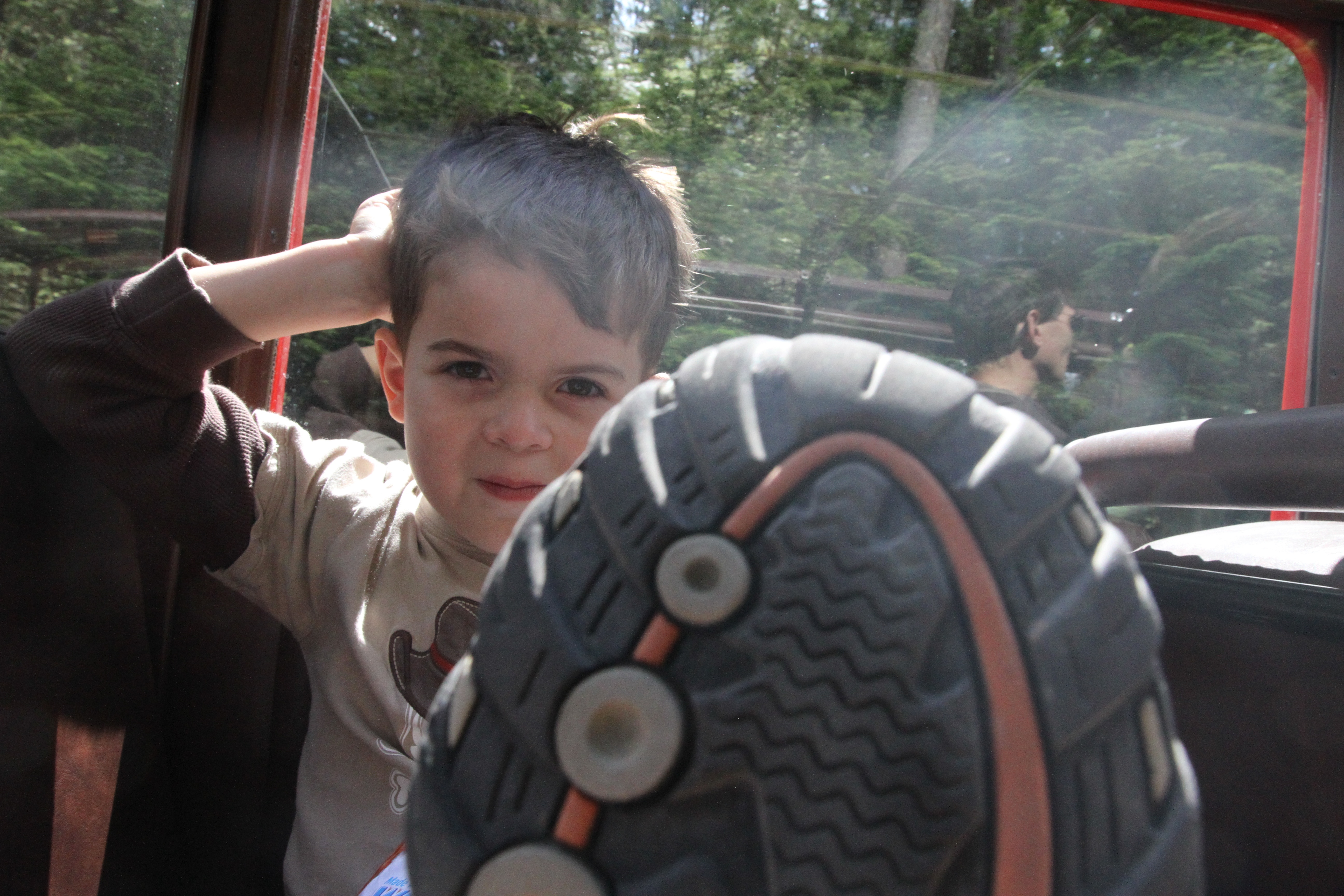 him and his shoe