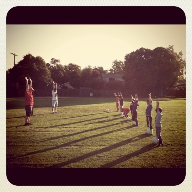 Here they are at practice.Â